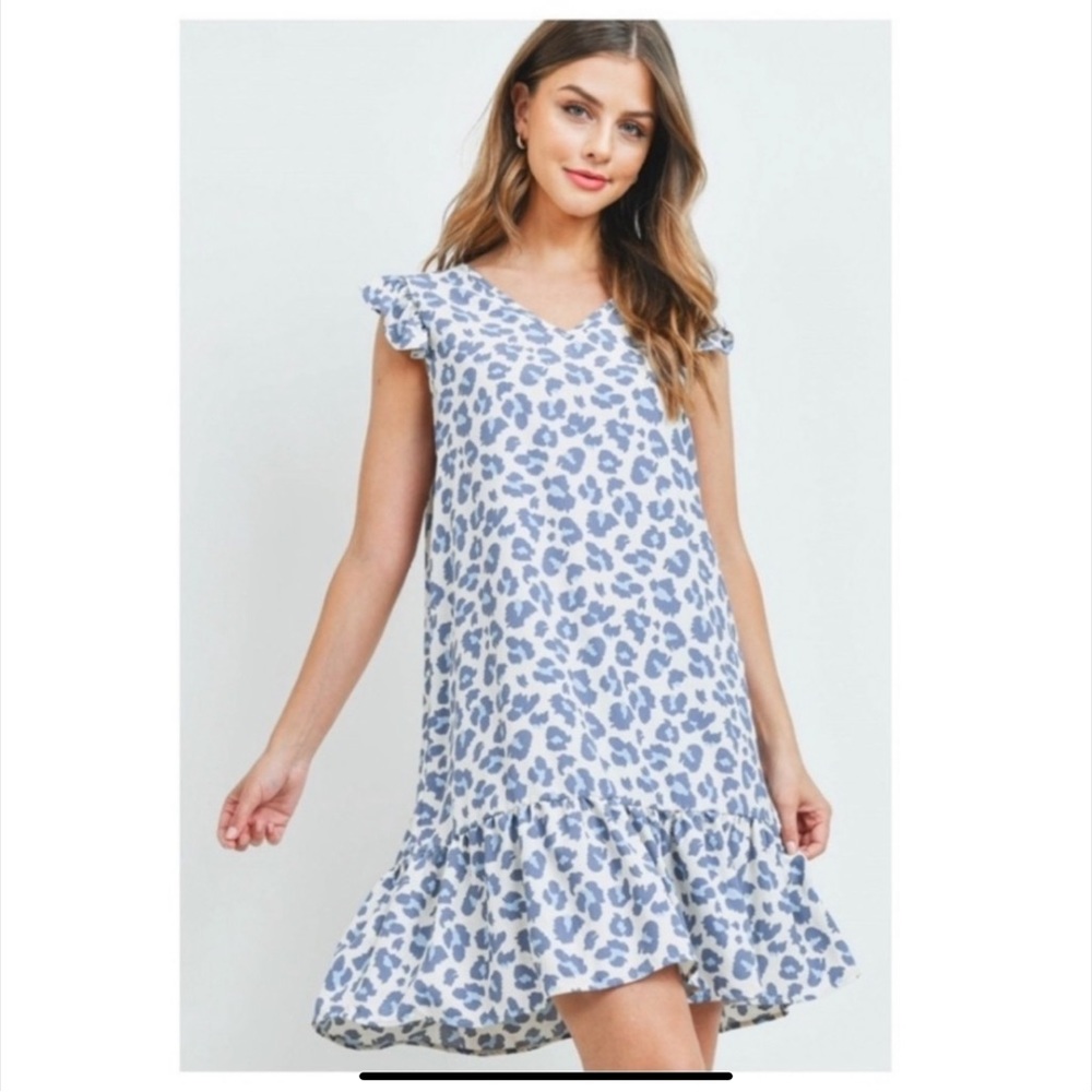 LEOPARD PRINT RUFFLED DRESS - Picture 3 of 5
